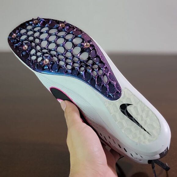 Nike Zoom Victory Elite Running Shoes Spikes White Pink Black Men\'s Size 11.5 main image 7
